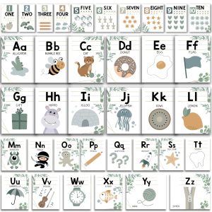Alphabet Bulletin Board Set | Classroom Supplies | Educational Decor - Geo Greenery