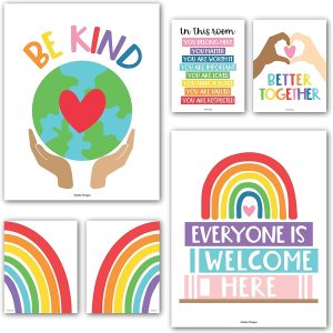Diversity Posters | Set of 6 | Educational Posters - Colorful Rainbow